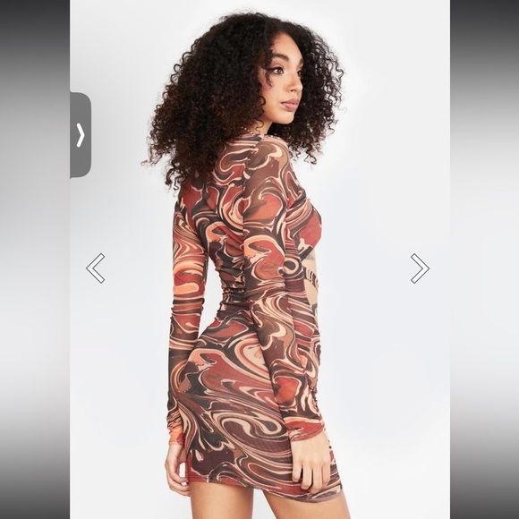 Reeling Colors Sheer Cut‎ Out Dress size large black bead dolls kill marbled - Picture 7 of 11